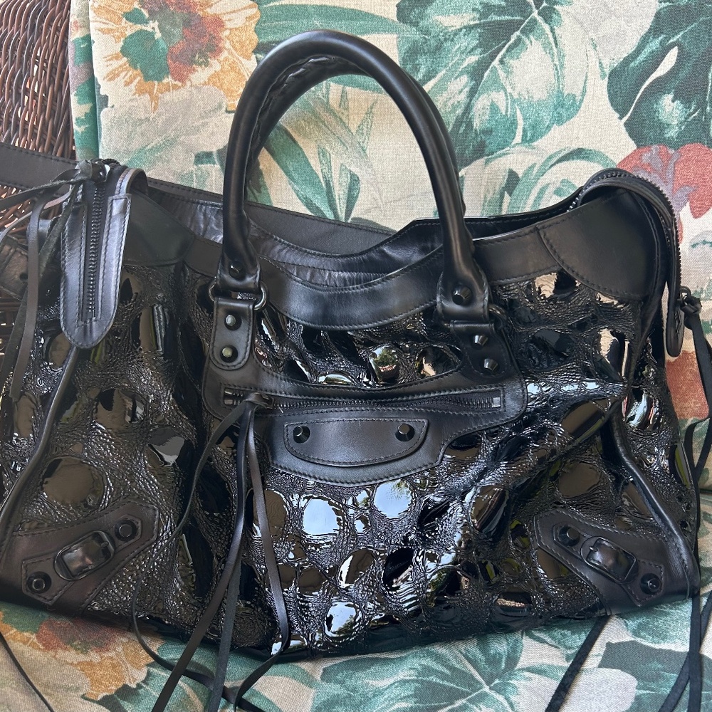 Balenciaga Patent Embossed Classic City - SOLD